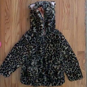 Cat and jack faux fur cheetah jacket